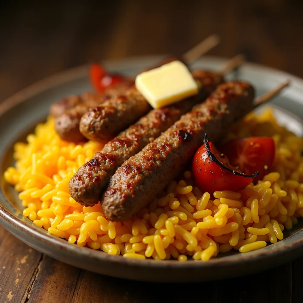 چلوکباب کوبیده اعلا