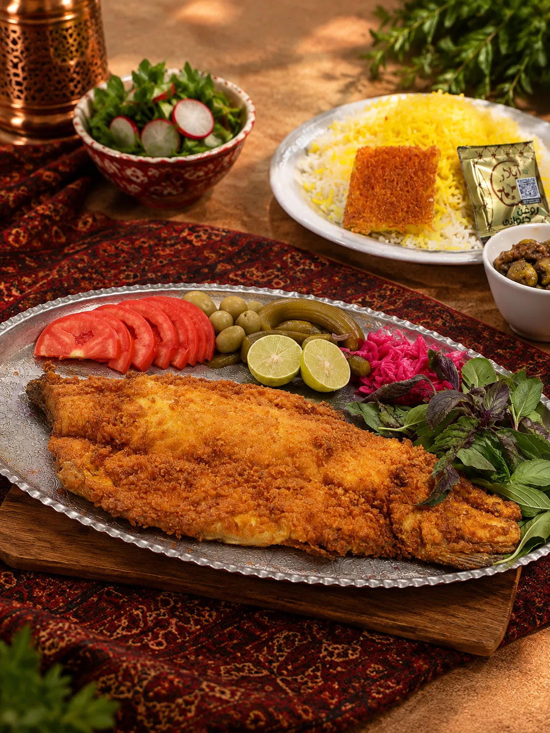 چلوماهی سرخ شده